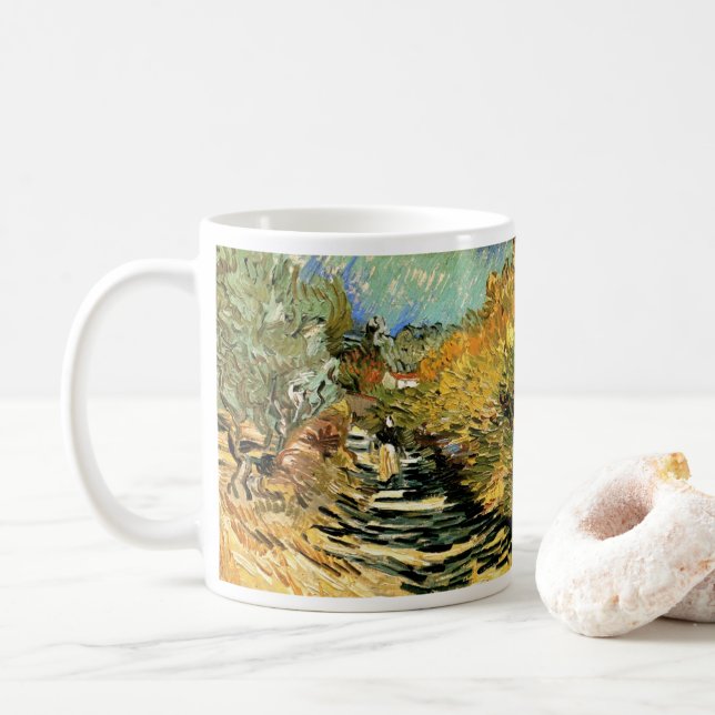 Vincent van Gogh Vägen vid Saint-Remy, Kvinnlig fi Kaffemugg (Med munk)
