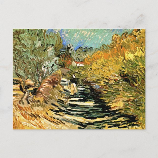 Vincent van Gogh Vägen vid Saint-Remy, Kvinnlig fi Vykort (Framsida)