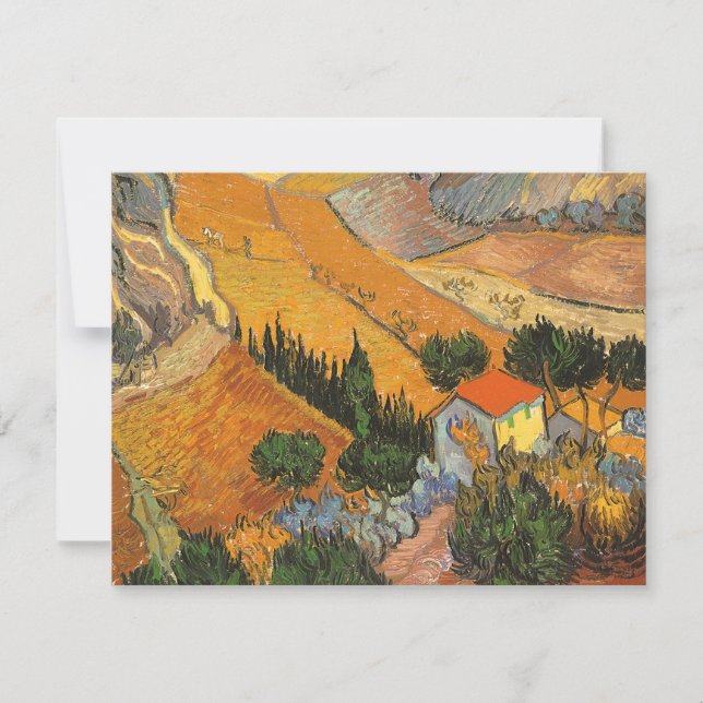 Vincent van Gogh - Valley med Plowman (Framsida)