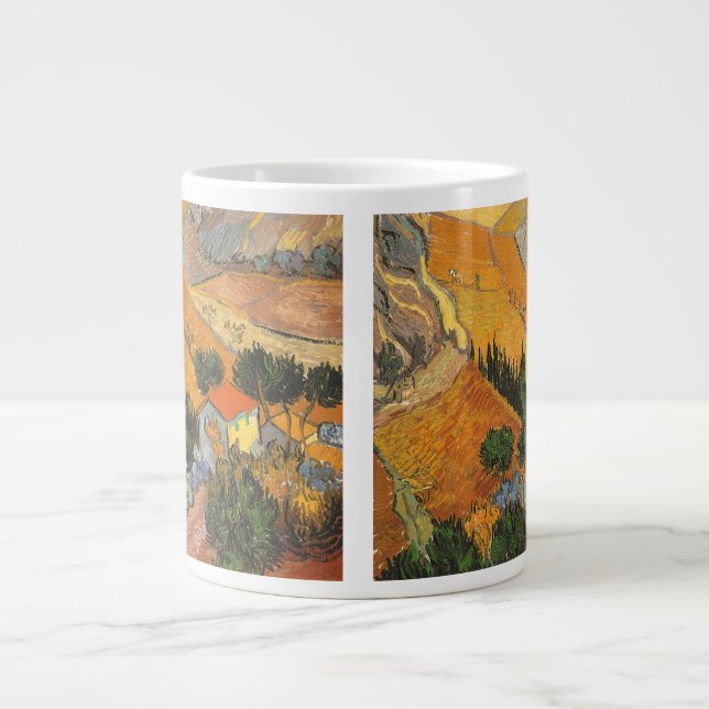 Vincent van Gogh - Valley med Plowman Jumbo Mugg (Framsidan)