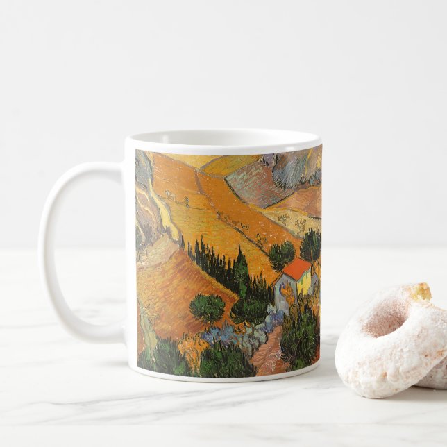 Vincent van Gogh - Valley med Plowman Kaffemugg (Med munk)