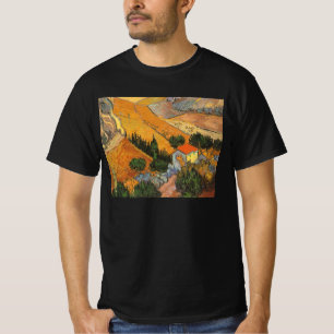 Vincent van Gogh - Valley med Plowman T Shirt