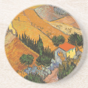 Vincent van Gogh - Valley med Plowman Underlägg Sandsten