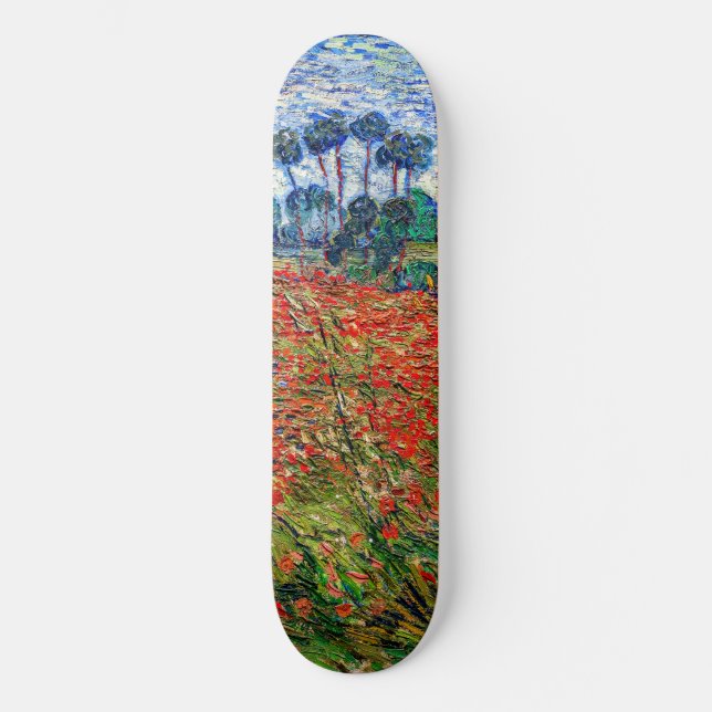 Vincent van Gogh - Vallmofält Mini Skateboard Bräda 18,5 Cm (Framsida)