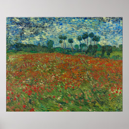 Vincent van Gogh - Vallmofält Poster