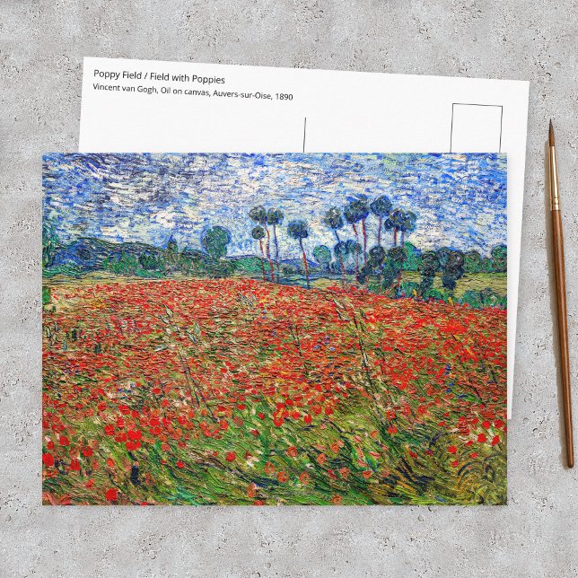 Vincent van Gogh - Vallmofält Vykort (Skapare uppladdad)
