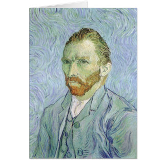 Vincent van Gogh - Van Gogh Självporträtt in Blue Hälsningskort