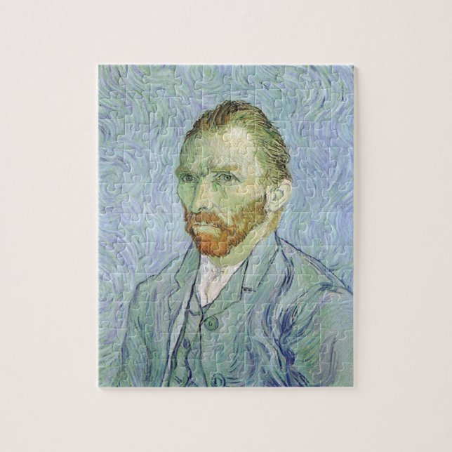 Vincent van Gogh - Van Gogh Självporträtt in Blue Pussel (Vertikal)