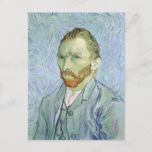 Vincent van Gogh - Van Gogh Självporträtt in Blue Vykort (Framsida)