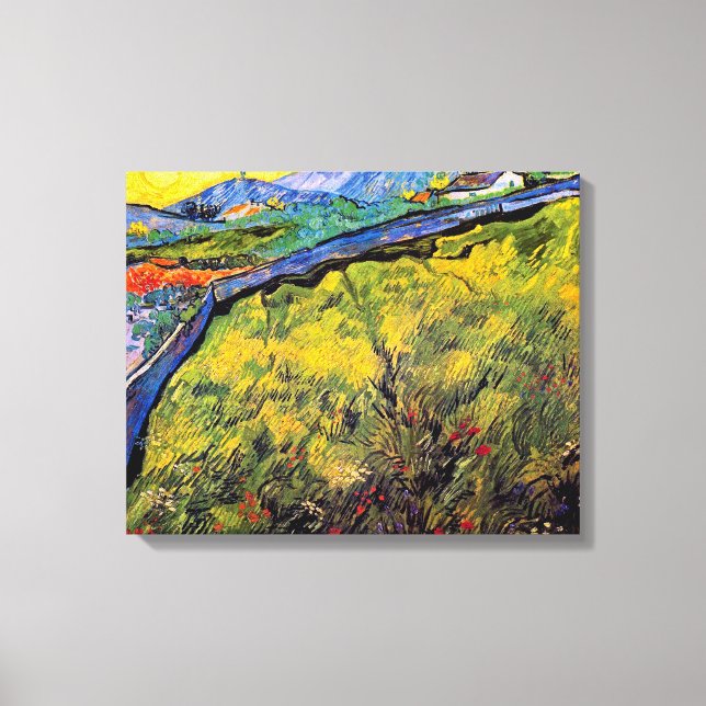 Vincent Van Gogh - Vårvetefält Canvastryck (Framsida)