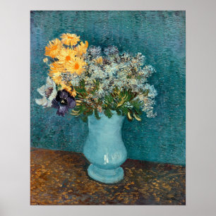 Vincent Van Gogh vas av blommor, 1887 Poster