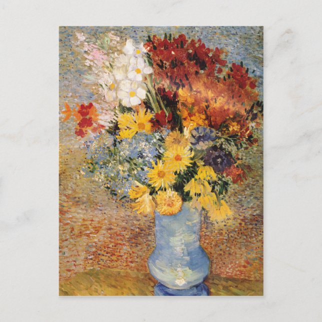 Vincent van Gogh Vas Daisys Anemones Vykort (Framsida)
