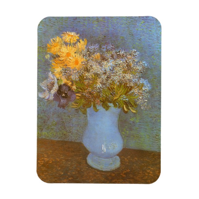 Vincent van Gogh Vas i Lilacs, Daisy, Anemones Magnet (Vertikal)