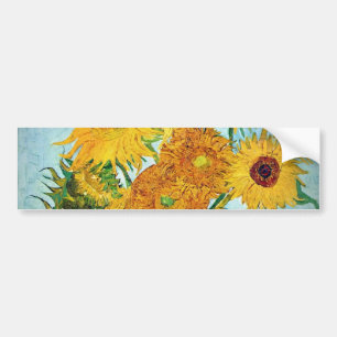 Vincent Van Gogh - vas med 12 solrosor Bildekal