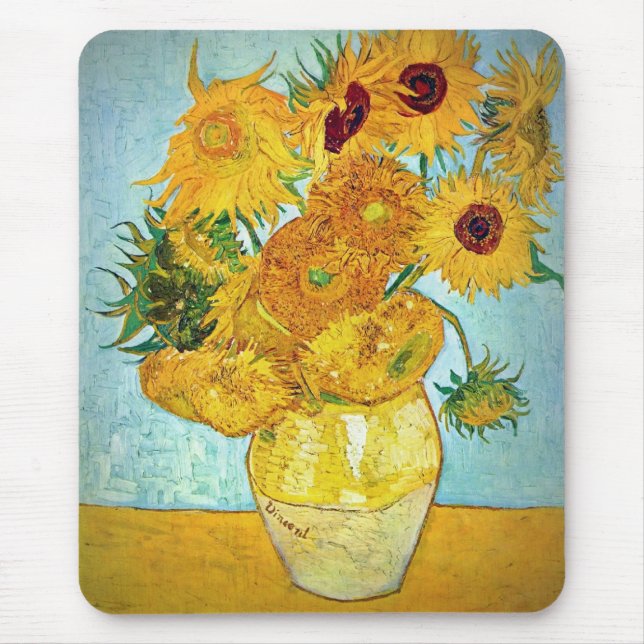 Vincent Van Gogh - vas med 12 solrosor Musmatta (Framsidan)