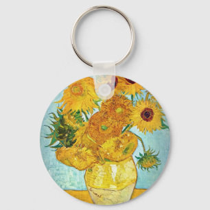 Vincent Van Gogh - vas med 12 solrosor Nyckelring