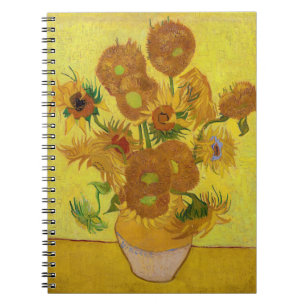 Vincent van Gogh - Vas med 15 solblommor Anteckningsbok