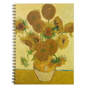 Vincent van Gogh - Vas med 15 solblommor Anteckningsbok