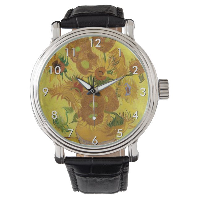 Vincent van Gogh - Vas med 15 solblommor Armbandsur (Framsida)