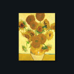 Vincent van Gogh - Vas med 15 solblommor Canvastryck<br><div class="desc">Vas med 15 solrosor / Vas avec quinze tournesols - Vincent Van Gogh,  augusti 1888 - Sunblommor 1888 fouth,  version (F454)</div>