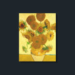Vincent van Gogh - Vas med 15 solblommor Canvastryck<br><div class="desc">Vas med 15 solrosor / Vas avec quinze tournesols - Vincent Van Gogh,  augusti 1888 - Sunblommor 1888 fouth,  version (F454)</div>