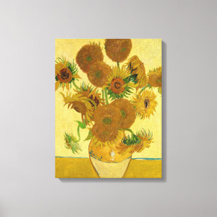 Vincent van Gogh - Vas med 15 solblommor Canvastryck