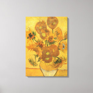 Vincent van Gogh - Vas med 15 solblommor Canvastryck