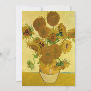 Vincent van Gogh - Vas med 15 solblommor Inbjudningar
