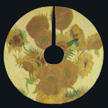 Vincent van Gogh - Vas med 15 solblommor Julgransmatta Borstad Polyester<br><div class="desc">Vas med 15 solrosor / Vas avec quinze tournesols - Vincent Van Gogh,  augusti 1888 - Sunblommor 1888 fouth,  version (F454)</div>