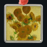 Vincent van Gogh - Vas med 15 solblommor Julgransprydnad Metall<br><div class="desc">Vas med 15 solrosor / Vas avec quinze tournesols - Vincent Van Gogh,  augusti 1888 - Sunblommor 1888 fouth,  version (F454)</div>
