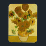 Vincent van Gogh - Vas med 15 solblommor Magnet<br><div class="desc">Vas med 15 solrosor / Vas avec quinze tournesols - Vincent Van Gogh,  augusti 1888 - Sunblommor 1888 fouth,  version (F454)</div>