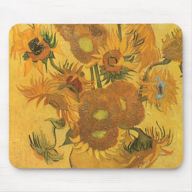 Vincent van Gogh - Vas med 15 solblommor Musmatta (Framsidan)