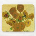 Vincent van Gogh - Vas med 15 solblommor Musmatta<br><div class="desc">Vas med 15 solrosor / Vas avec quinze tournesols - Vincent Van Gogh,  augusti 1888 - Sunblommor 1888 fouth,  version (F454)</div>