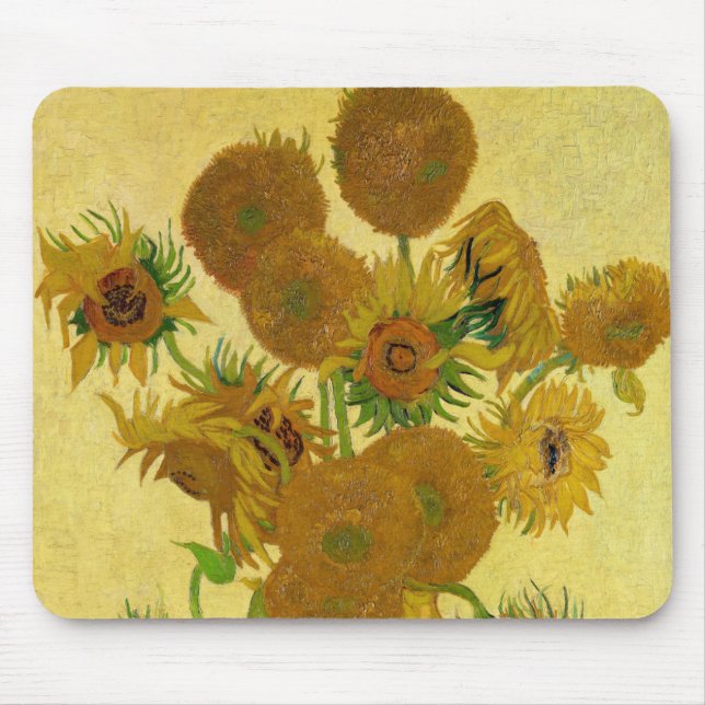 Vincent van Gogh - Vas med 15 solblommor Musmatta (Framsidan)