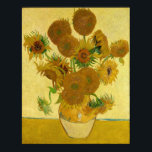 Vincent van Gogh - Vas med 15 solblommor Poster<br><div class="desc">Vas med 15 solrosor / Vas avec quinze tournesols - Vincent Van Gogh,  augusti 1888 - Sunblommor 1888 fouth,  version (F454)</div>