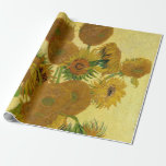 Vincent van Gogh - Vas med 15 solblommor Presentpapper<br><div class="desc">Vas med 15 solrosor / Vas avec quinze tournesols - Vincent Van Gogh,  augusti 1888 - Sunblommor 1888 fouth,  version (F454)</div>