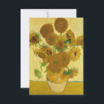 Vincent van Gogh - Vas med 15 solblommor Tack Kort<br><div class="desc">Vas med 15 solrosor / Vas avec 15-journesoler - Vincent Van Gogh,  augusti 1888 - Solblommor 1888,  fjärde versionen (F454)</div>
