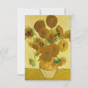 Vincent van Gogh - Vas med 15 solblommor Tack Kort