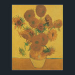 Vincent van Gogh - Vas med 15 solblommor Trätavla<br><div class="desc">Vas med 15 solrosor eller helt enkelt solrosor (1888) av Vincent van Gogh är en bra av vintage Post impressionism blommigt konst. Den ingår i en serie likartade målningar med en blomkett i vas. Hela serien visar solblommor i alla skeden av livet, från helt i blomning till att gnälla och...</div>