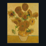 Vincent van Gogh - Vas med 15 solblommor Trätavla<br><div class="desc">Vas med 15 solrosor / Vas avec quinze tournesols - Vincent Van Gogh,  augusti 1888 - Sunblommor 1888 fouth,  version (F454)</div>
