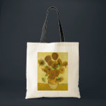 Vincent van Gogh - Vas med 15 solblommor Tygkasse<br><div class="desc">Vas med 15 solrosor / Vas avec quinze tournesols - Vincent Van Gogh,  augusti 1888 - Sunblommor 1888 fouth,  version (F454)</div>