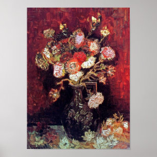 Vincent Van Gogh - Vas med Asters och Phlox Poster