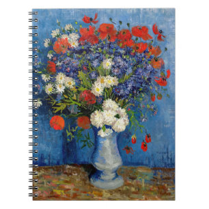 Vincent van Gogh - Vas med Cornblommor & Poppies Anteckningsbok