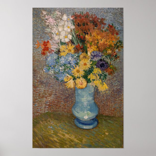 Vincent Van Gogh Vas med Daises och Anemones Art Poster (Framsidan)