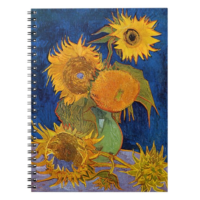 Vincent van Gogh - Vas med fem solblommor Anteckningsbok (Framsidan)