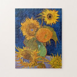 Vincent van Gogh - Vas med fem solblommor Pussel
