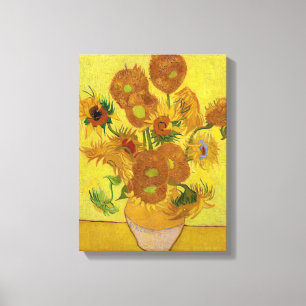 Vincent van Gogh - Vas med femton solrosor Canvastryck