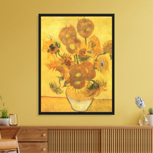 Vincent van Gogh - Vas med femton solrosor Canvastryck