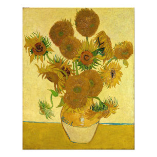 Vincent van Gogh - Vas med femton solrosor Fototryck