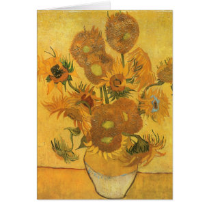 Vincent van Gogh - Vas med femton solrosor Hälsningskort